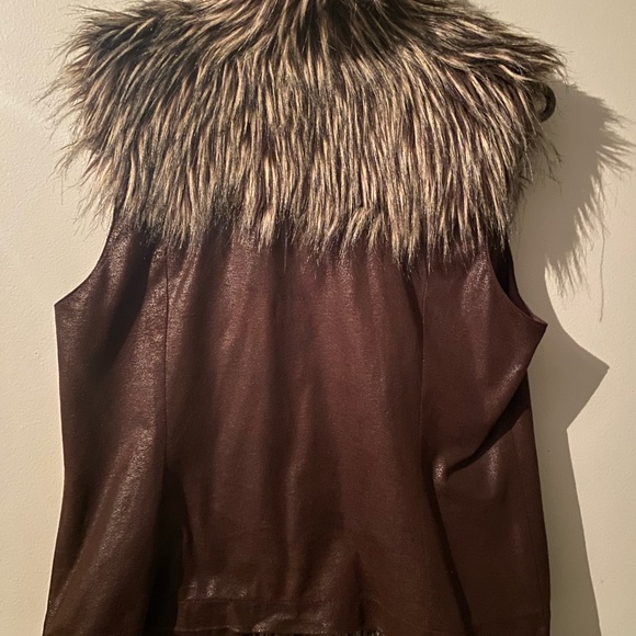 INC Faux Fur vest - Picture 7 of 8